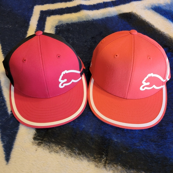 RICKIE FOWLER RED BLACK & WHITE MONOLINE HATS SIZE S/M - Picture 1 of 3